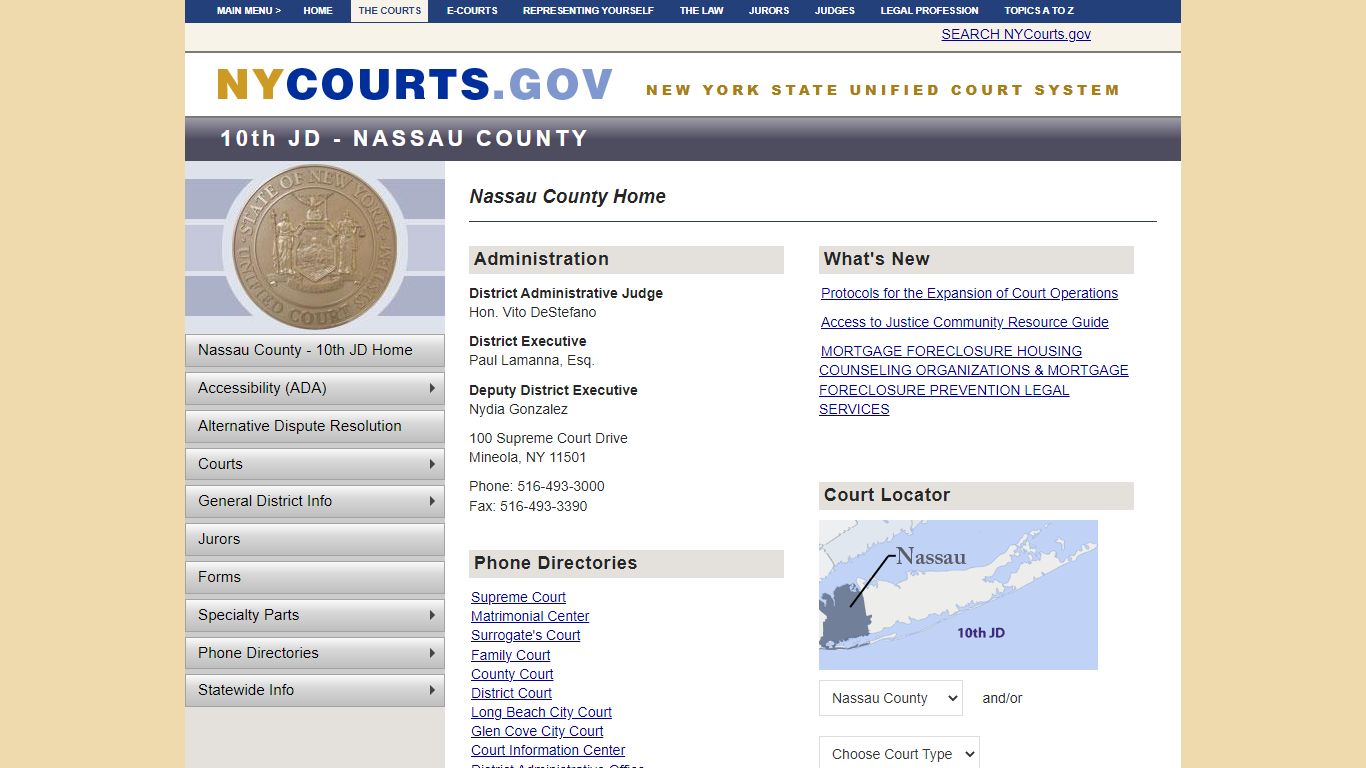 Home - Nassau County - 10th JD | NYCOURTS.GOV - Judiciary of New York